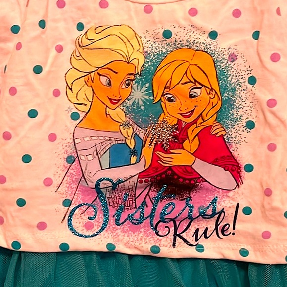 NEW Disney Frozen Princess Tulle Dress- Size 5 - Picture 2 of 9